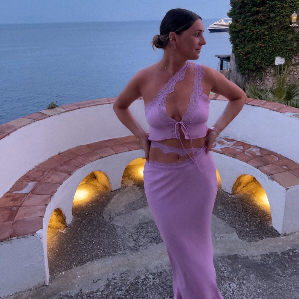 HOUSEOFCB Small Lace Trim Two Piece Set